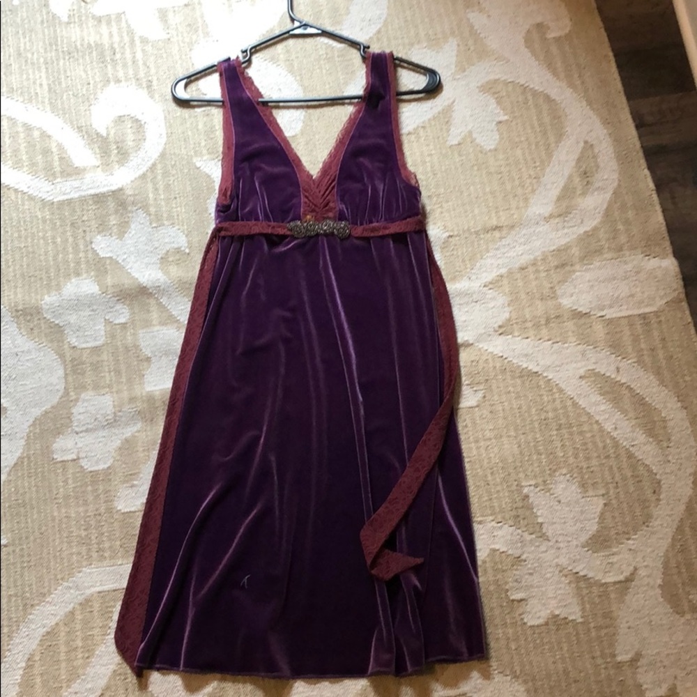 Free people purple velvet dress